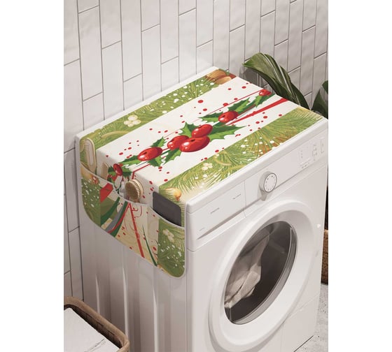 Органайзер для хранения Ambesonne "Рождественская легкость" на стиральную машину, 45x120 см, cwm_5690
