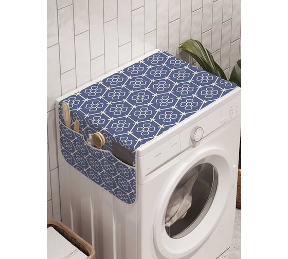Органайзер для хранения Ambesonne "Цветочные соты" на стиральную машину, 45x120 см, cwm_30701 1
