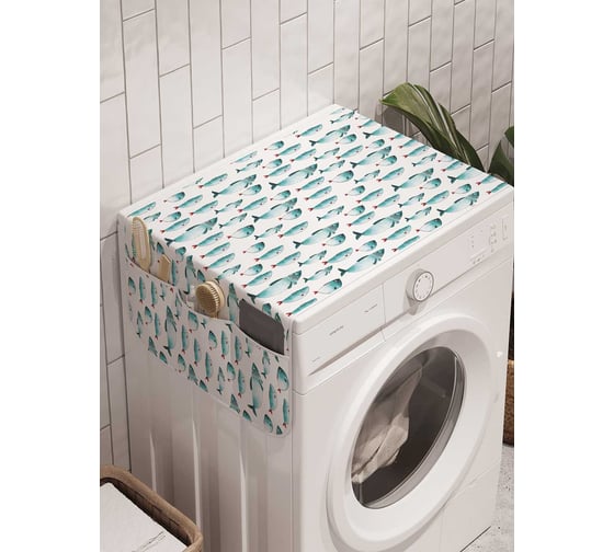 Органайзер для хранения Ambesonne "Модные рыбки" на стиральную машину, 45x120 см, cwm_65619 1