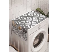 Органайзер для хранения Ambesonne "Квадратная серость" на стиральную машину, 45x120 см, cwm_6941