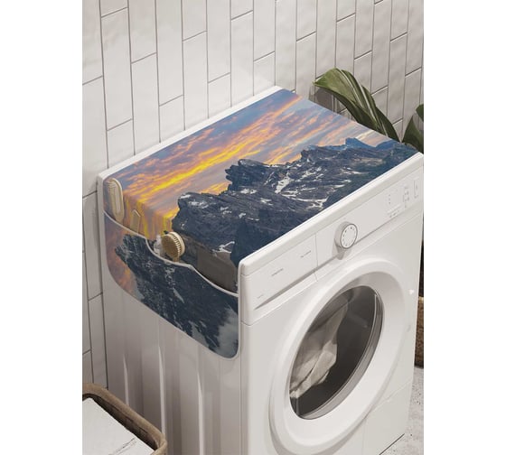 Органайзер для хранения Ambesonne "Горные вершины" на стиральную машину, 45x120 см, cwm_8987 1
