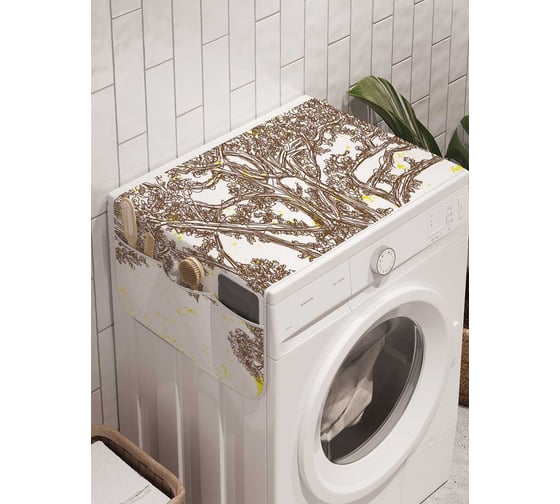 Органайзер для хранения Ambesonne "Дерево в красочной рамке" на стиральную машину, 45x120 см, cwm_3515