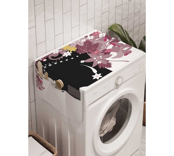 Органайзер для хранения Ambesonne "Цветочный парик" на стиральную машину, 45x120 см, cwm_3395 1