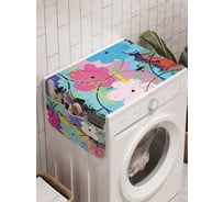 Органайзер для хранения Ambesonne "Цветочный модерн" на стиральную машину, 45x120 см, cwm_73086