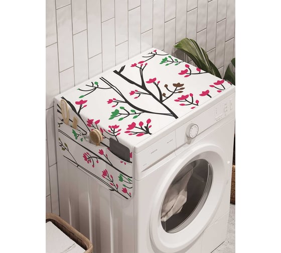 Органайзер для хранения Ambesonne "Цветы неба" на стиральную машину, 45x120 см, cwm_3875 1