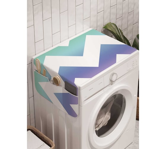 Органайзер для хранения Ambesonne "Цветные зигзаги" на стиральную машину, 45x120 см, cwm_3471 1
