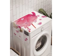 Органайзер для хранения Ambesonne "Лепестки над фламинго" на стиральную машину, 45x120 см, cwm_7421