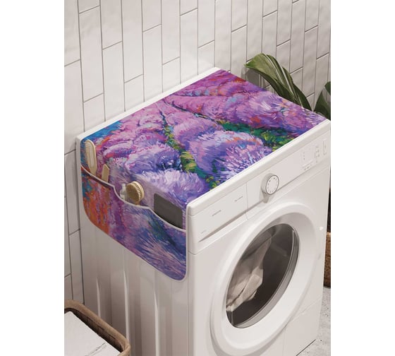 Органайзер для хранения Ambesonne "Лавандовый рай" на стиральную машину, 45x120 см, cwm_7109