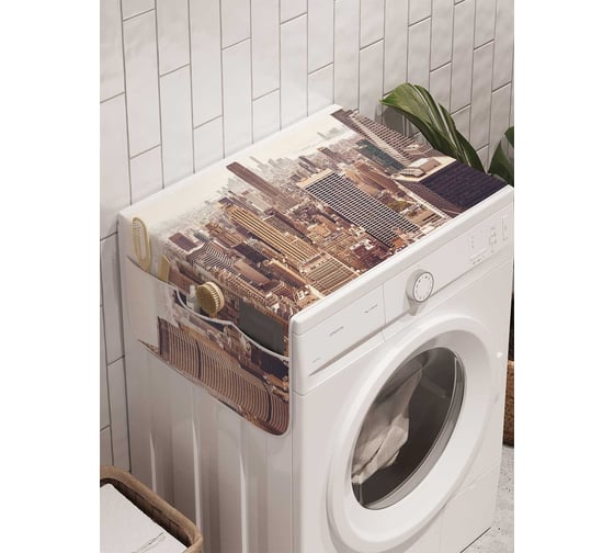 Органайзер для хранения Ambesonne "Городская панорама" на стиральную машину, 45x120 см, cwm_54071 1