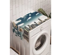 Органайзер для хранения Ambesonne "Небоскребы на острове" на стиральную машину, 45x120 см, cwm_3482