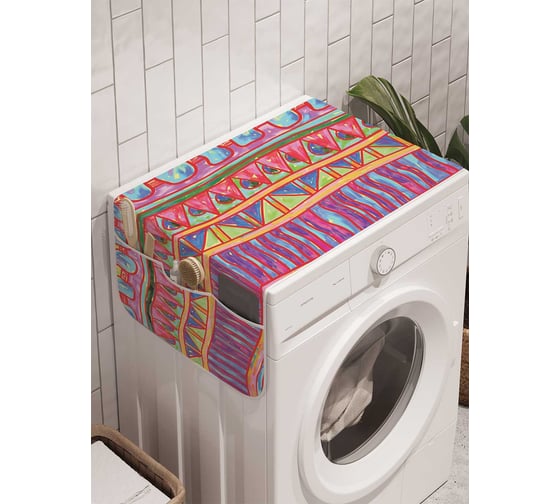 Органайзер для хранения Ambesonne "Полосатые фантазии" на стиральную машину, 45x120 см, cwm_4776 1