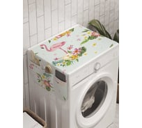 Органайзер для хранения Ambesonne "Фламинго в цветах" на стиральную машину, 45x120 см, cwm_9442