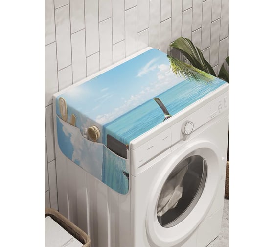 Органайзер для хранения Ambesonne "Морская лодка" на стиральную машину, 45x120 см, cwm_8970