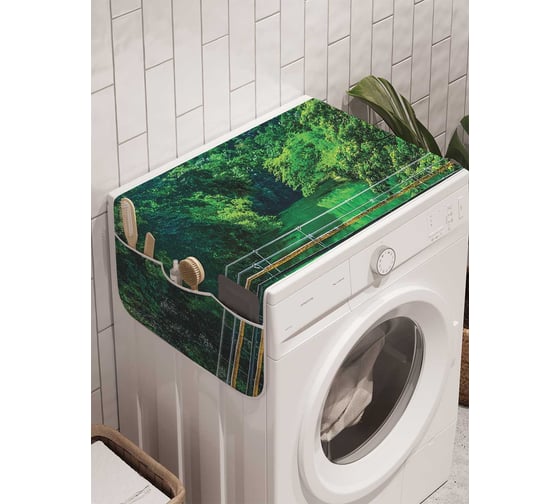 Органайзер для хранения Ambesonne "Подвесной мост" на стиральную машину, 45x120 см, cwm_7511 1