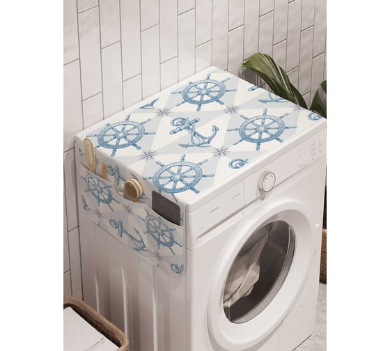 Органайзер для хранения Ambesonne "Море штурвалов" на стиральную машину, 45x120 см, cwm_9834 1