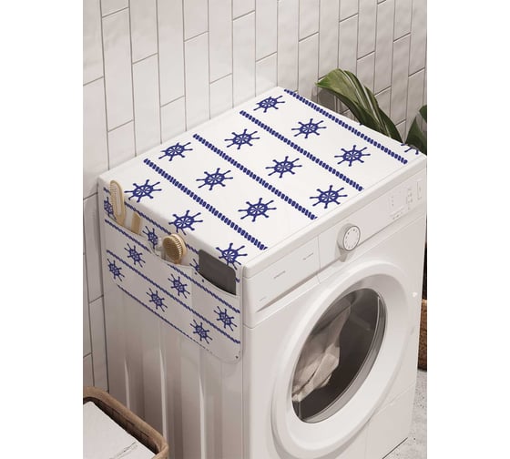 Органайзер для хранения Ambesonne "Полосы со штурвалами" на стиральную машину, 45x120 см, cwm_9841 1