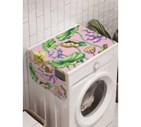 Органайзер для хранения Ambesonne "Кувшинки и лотосы" на стиральную машину, 45x120 см, cwm_71218
