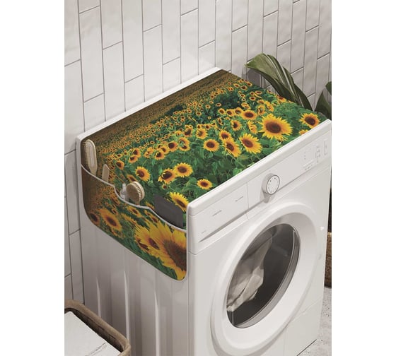 Органайзер для хранения Ambesonne "Край подсолнухов" на стиральную машину, 45x120 см, cwm_8250