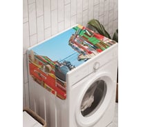 Органайзер для хранения Ambesonne "Радужная набережная" на стиральную машину, 45x120 см, cwm_7523