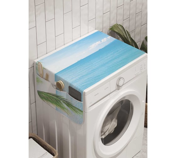 Органайзер для хранения Ambesonne "Пляж Карон" на стиральную машину, 45x120 см, cwm_8963 1