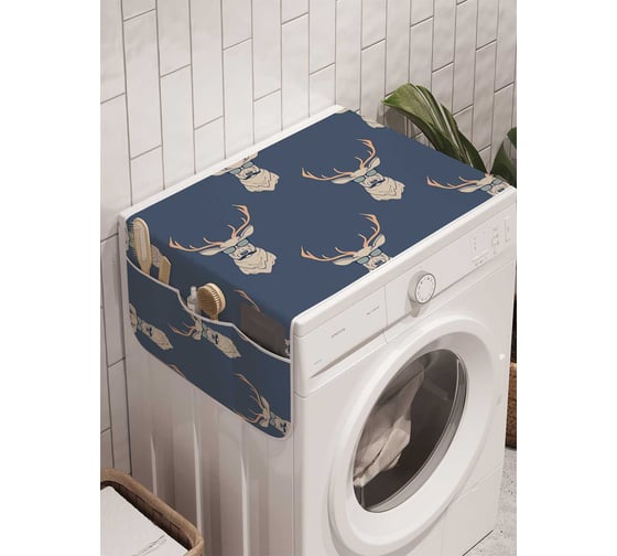Органайзер для хранения Ambesonne "Олени в минимализме" на стиральную машину, 45x120 см, cwm_50112 1