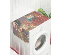 Органайзер для хранения Ambesonne "Небоскребы ночью" на стиральную машину, 45x120 см, cwm_897