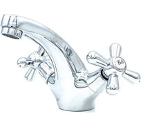 Смеситель для умывальника DORON DL 1503, 1/2 керамика, хром, излив короткий, п/шп (1/10) 000278