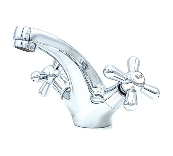 Смеситель для умывальника DORON DL 1503, 1/2 керамика, хром, излив короткий, п/шп (1/10) 000278
