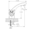 Смеситель для умывальника DORON DL 1503, 1/2 керамика, хром, излив короткий, п/шп (1/10) 000278 2