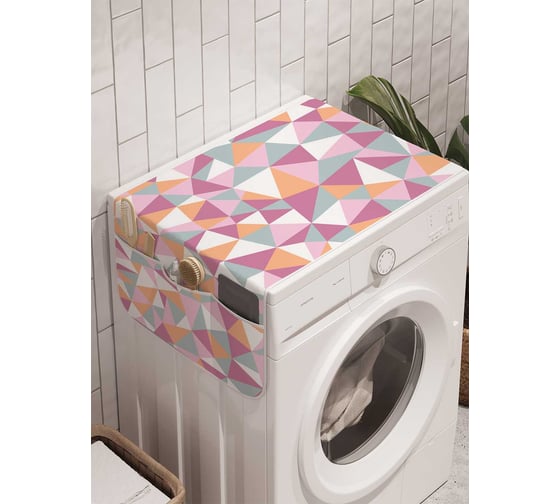 Органайзер для хранения Ambesonne "Треугольный рельеф" на стиральную машину, 45x120 см, cwm_10714 1