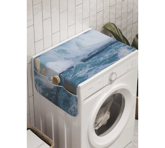 Органайзер для хранения Ambesonne "Агрессивная вода" на стиральную машину, 45x120 см, cwm_10269