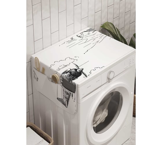 Органайзер для хранения Ambesonne "Воздушные бои Второй мировой" на стиральную машину, 45x120 см, cwm_10621 1