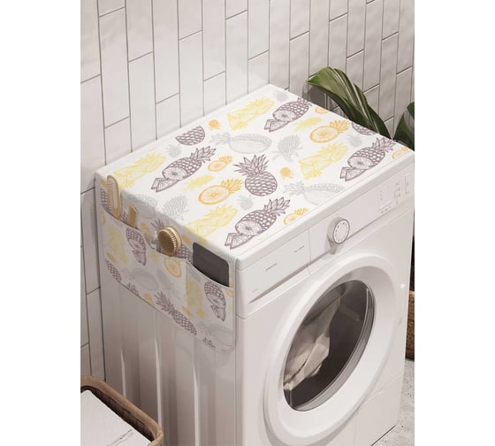 Органайзер для хранения Ambesonne "Тропический аромат" на стиральную машину, 45x120 см, cwm_10555 1