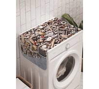 Органайзер для хранения Ambesonne "Металлическое сердце" на стиральную машину, 45x120 см, cwm_10932