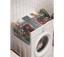 Органайзер для хранения Ambesonne "Зимнее окно" на стиральную машину, 45x120 см, cwm_21494