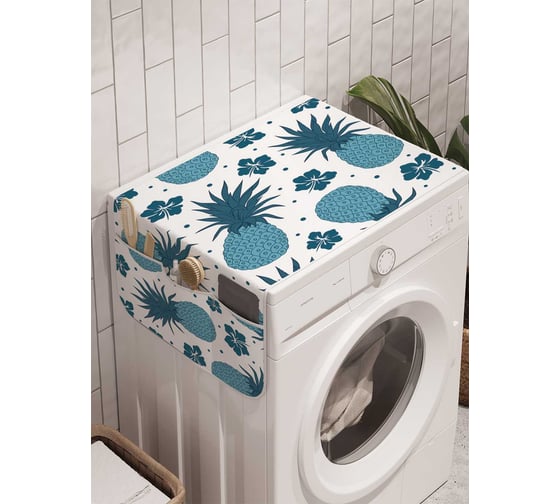 Органайзер для хранения Ambesonne "Ананасовое окружение" на стиральную машину, 45x120 см, cwm_10550 1
