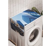 Органайзер для хранения Ambesonne "Самолет над небоскребами" на стиральную машину, 45x120 см, cwm_25839