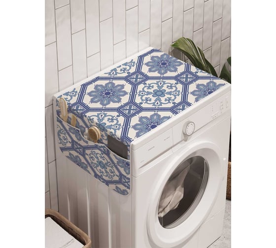 Органайзер для хранения Ambesonne "Цветы дарят красоту" на стиральную машину, 45x120 см, cwm_15398