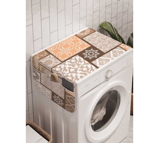 Органайзер для хранения Ambesonne "Плиточный креатив" на стиральную машину, 45x120 см, cwm_15405 1