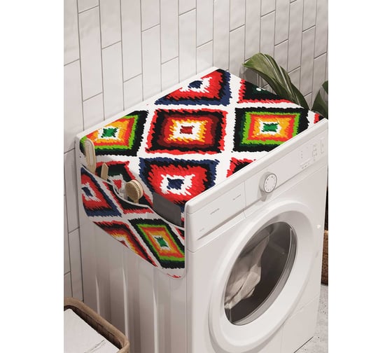 Органайзер для хранения Ambesonne "Импульсы энергии" на стиральную машину, 45x120 см, cwm_18043 1