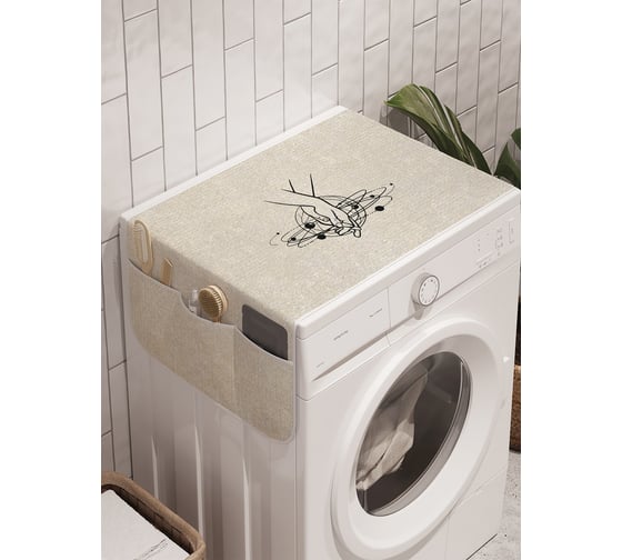 Органайзер для хранения Ambesonne "Рука об руку по жизни" на стиральную машину, 45x120 см cwm_385279 1