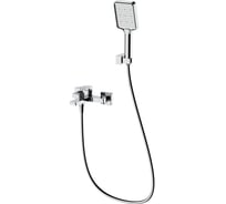 Смеситель для ванны и душа BelBagno ARDENTE в комплекте с ручным душем, шлангом и держателем, хром ARDENTE-VASM-CRM