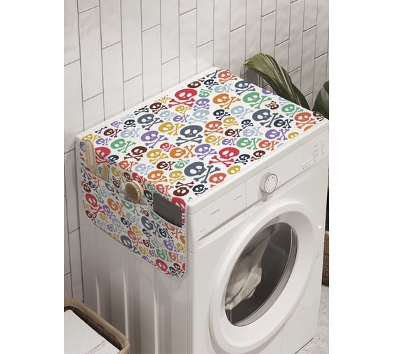 Органайзер для хранения Ambesonne "Опасные черепа" на стиральную машину, 45x120 см, cwm_10075 1