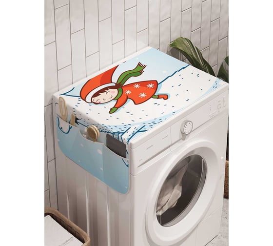 Органайзер для хранения Ambesonne "Девочка на олене" на стиральную машину, 45x120 см, cwm_21480 1