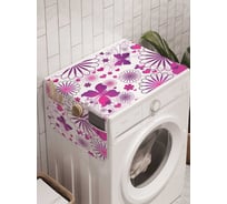 Органайзер для хранения Ambesonne "Бабочки любят цветы" на стиральную машину, 45x120 см, cwm_15886