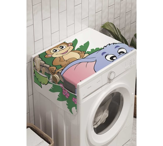 Органайзер для хранения Ambesonne "Безудержное веселье" на стиральную машину, 45x120 см, cwm_10374 1