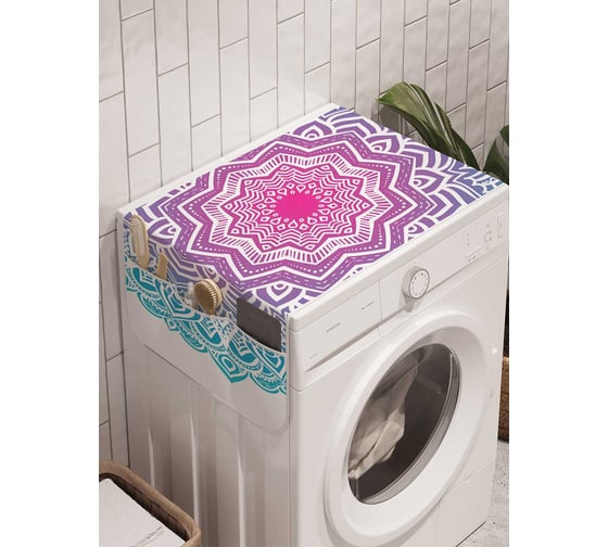 Органайзер для хранения Ambesonne "Классический цветочный узор" на стиральную машину, 45x120 см, cwm_16084 1