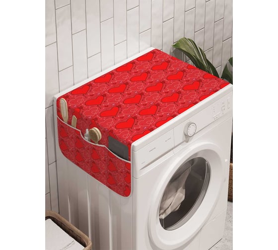 Органайзер для хранения Ambesonne "Мозайка из сердец" на стиральную машину, 45x120 см, cwm_210714 1