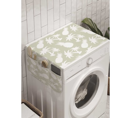 Органайзер для хранения Ambesonne "Ананасовый рай" на стиральную машину, 45x120 см, cwm_10551 1