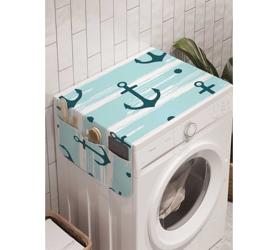 Органайзер для хранения Ambesonne "Надежные якоря" на стиральную машину, 45x120 см, cwm_11050 1